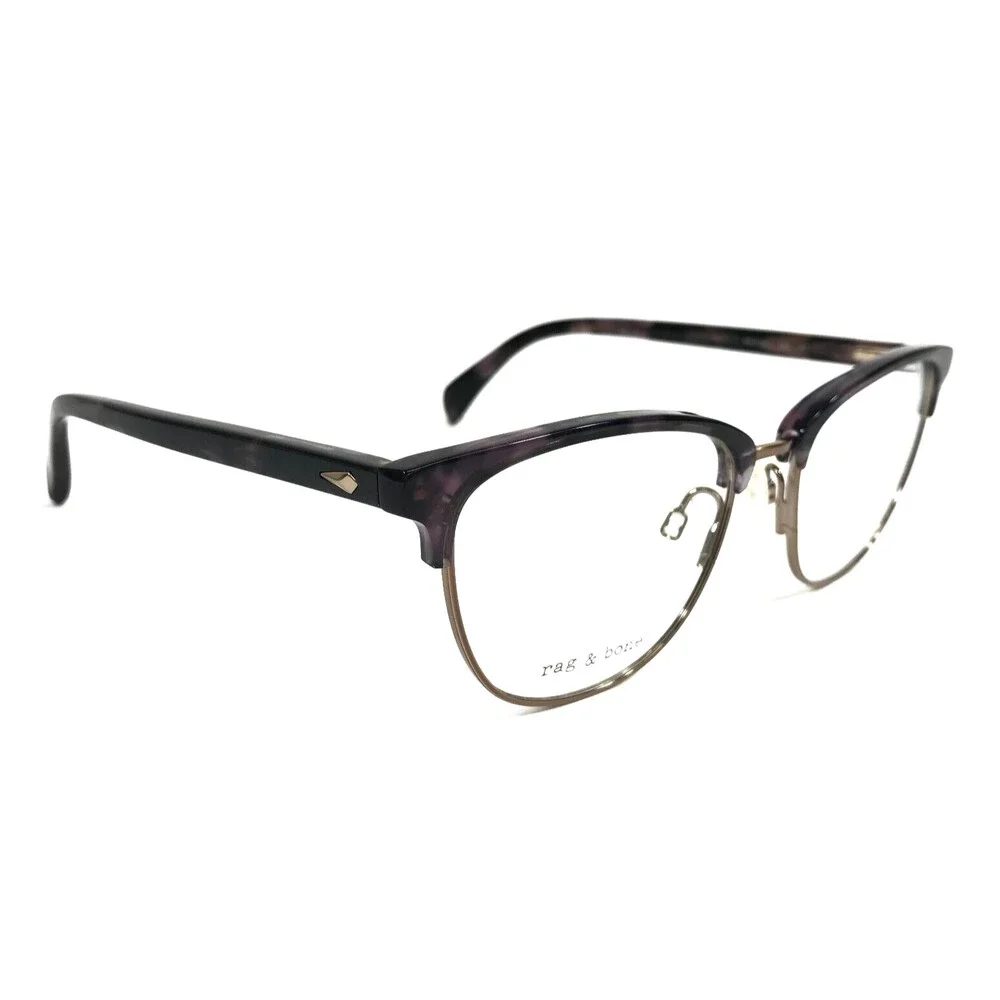 Rag & Bone Eyeglasses Frames RNB3060/G HKZ Purple Tortoise Gold 52-17-140